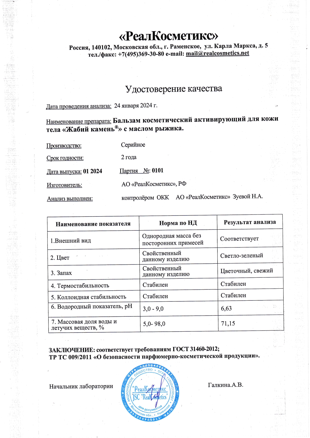 Паспорт №0120240101